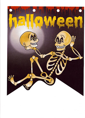 img005 - Bandeirinhas de Halloween para Enfeitar a Sala