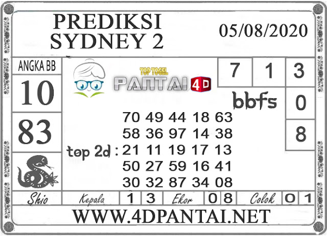 PREDIKSI TOGEL SYDNEY 2 PANTAI4D 05 AGUSTUS 2020 PREDIKSI TOGEL SYDNEY 2 PANTAI4D 05 AGUSTUS 2020
