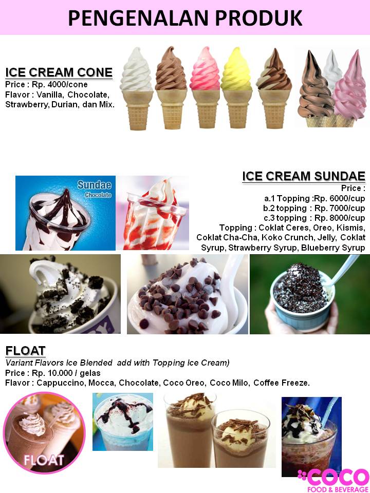COCO FOOD & BEVERAGE FRANCHISE COCO ICE CREAM & FLOAT
