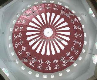Kubah Plafon Masjid Dekoratif Warna - Copyright : PT Mustaka Multi Tehnik