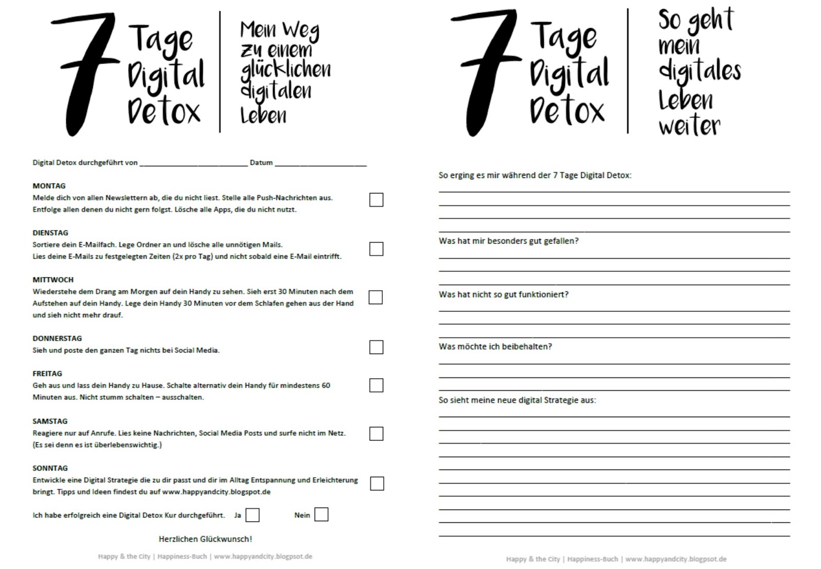 Eine Woche.... Digital Detox Happy & The City