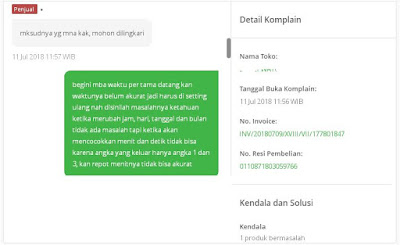 Komplain Produk Rusak diTokopedia