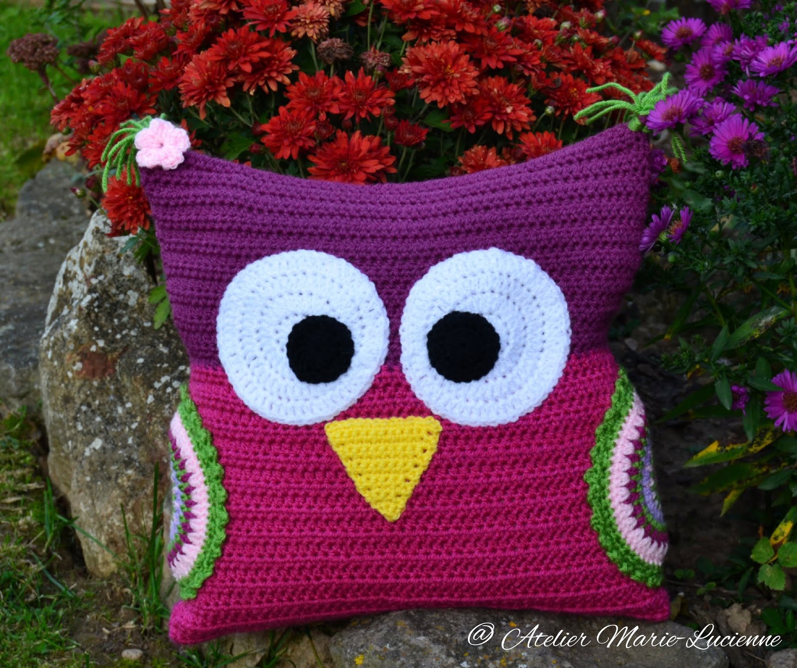 Crochet Owl Cushion for Tim – Gehäkeltes Eulenkissen für Tim