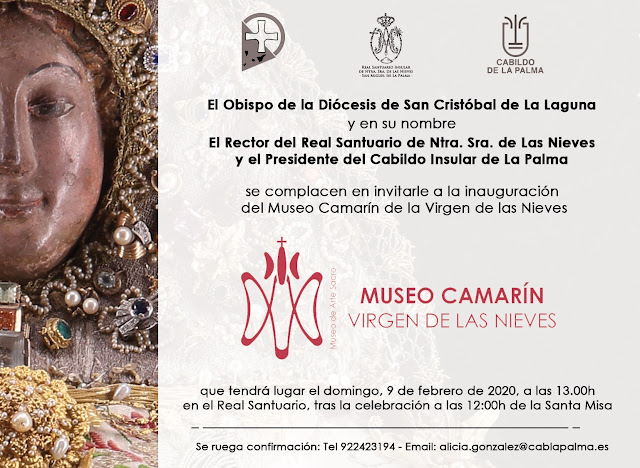 Presentación del cartel y del programa de actos religiosos de la Bajada e inauguración del Museo Camarín de la Virgen de Las Nieves