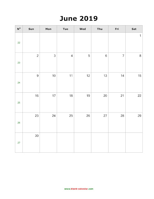 June 2019 Printable Calendar, June 2019 Calendar, June 2019 Calendar Template, Blank June 2019  Calendar, Free June 2019 Calendar, June 2019 Calendar Print, June 2019 Calendar PDF, June 2019  Calendar Holidays, June Calendar 2019