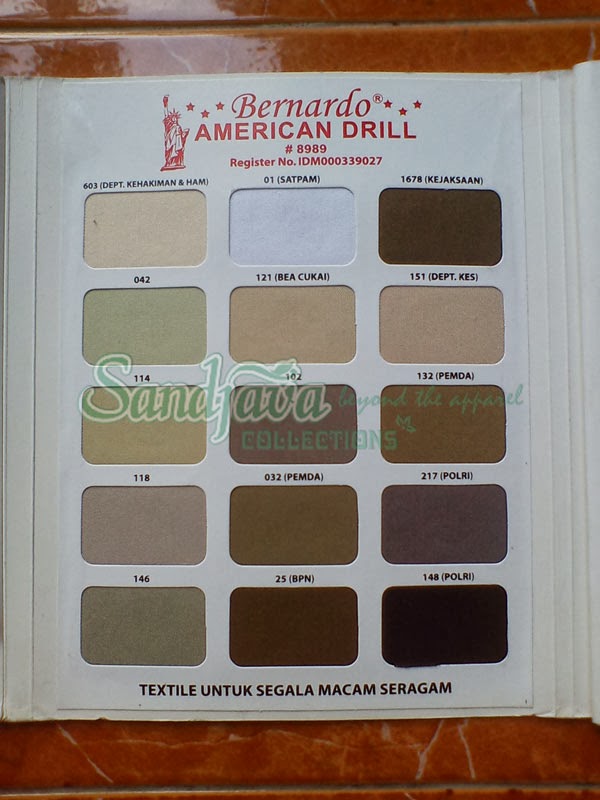 Katalog Warna Bernardo (American Drill)