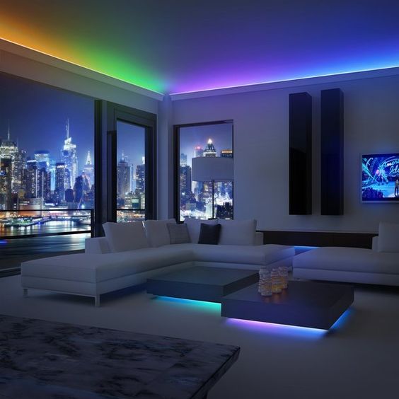 Fabulous Colorful Led Lights Home Decorations Nile Lights Can Be Chosen With Colored Furniture In A Bold And Modern Style As Seen The Picture To Give Home Decoration More Excellence Modernity