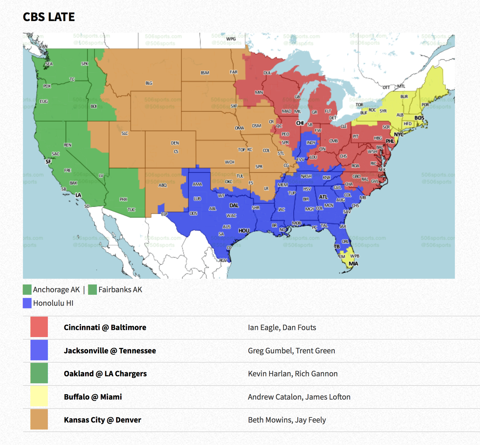 PACKERVILLE, U.S.A. Week 17 NFL TV Maps