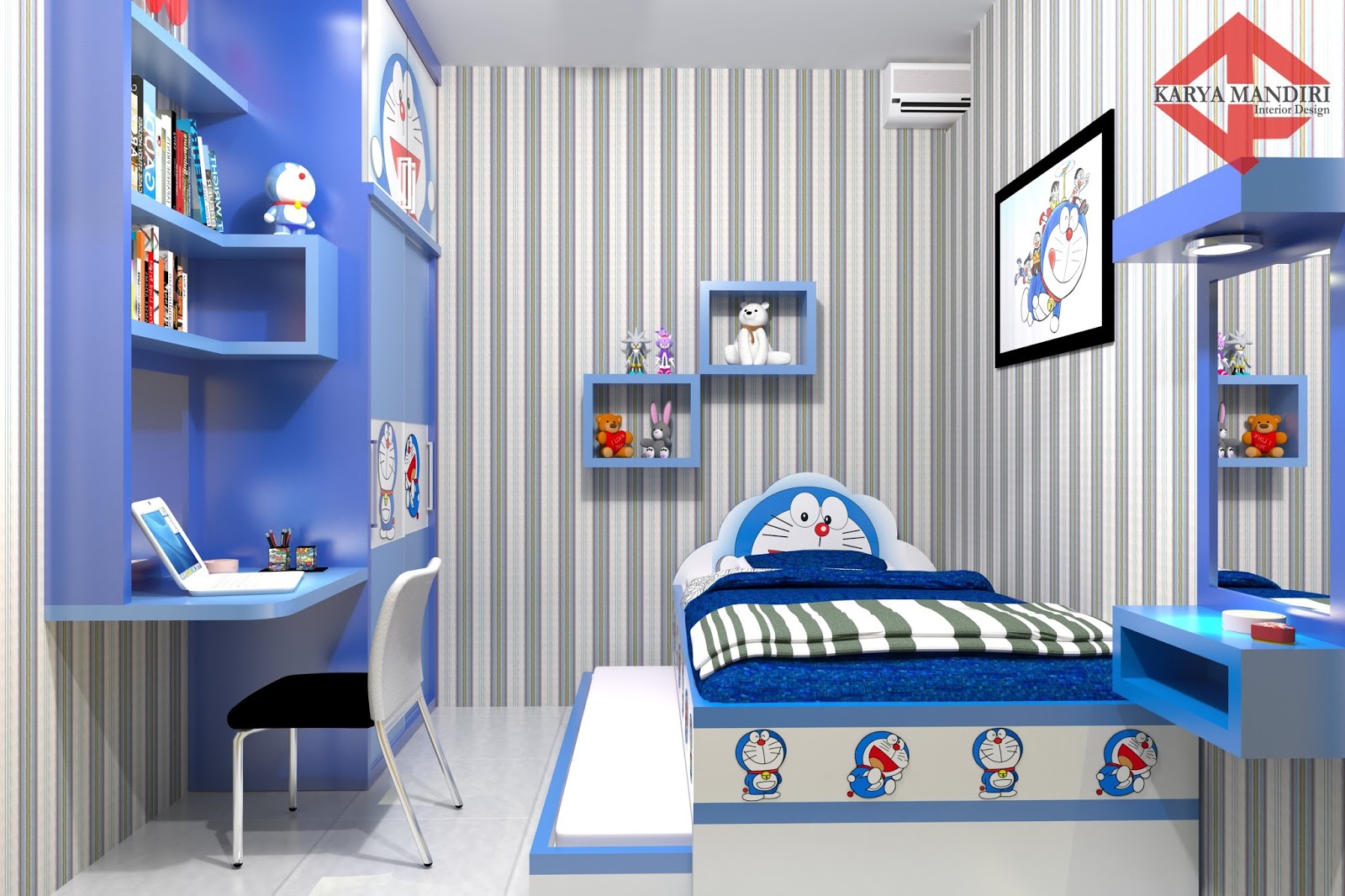 Desain R Tidur Tema Doraemon N Rumah Cv Karya Mandiri Design R Anak