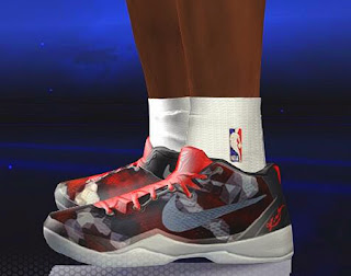 NBA 2K14 Kobe 8 System Red Tail Boa Shoes