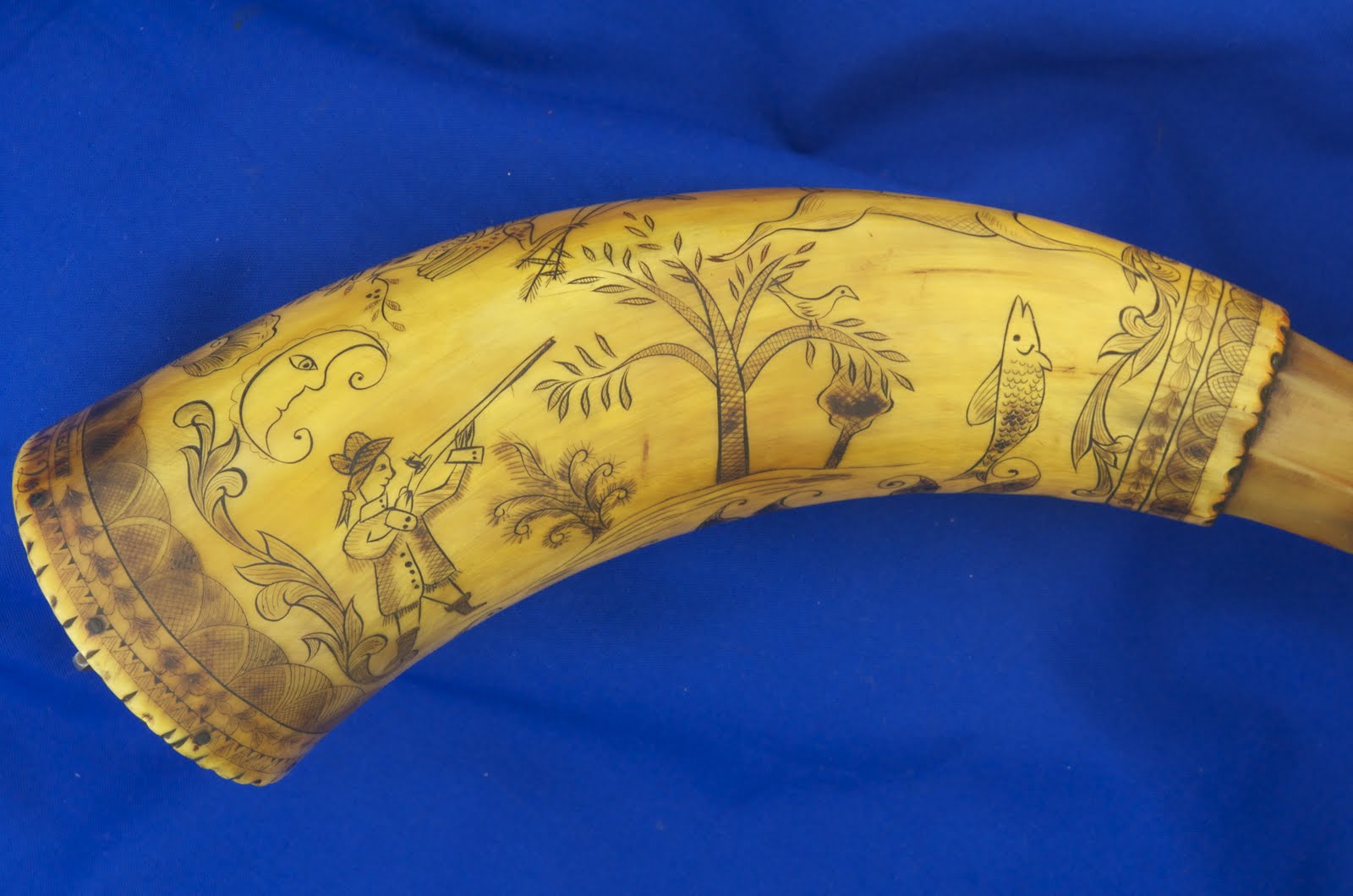 Judson Brennan Alaskan Longrifle Artisan Engraved Powder Horn