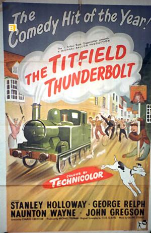 old movie advertising wall art poster reproduction. The Titfield Thunderbolt