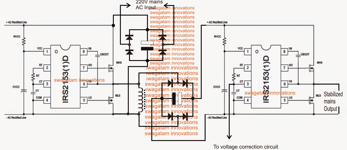 Mains Voltage Stabilizer Circuit without Relays