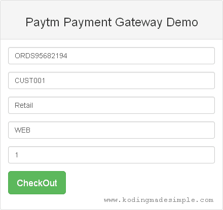 php paytm payment demo