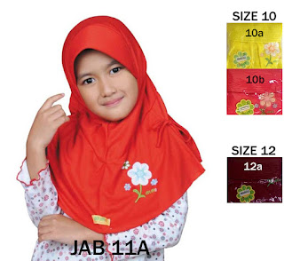 Jilbab Anak Delima Jab 11A Size 10-12
