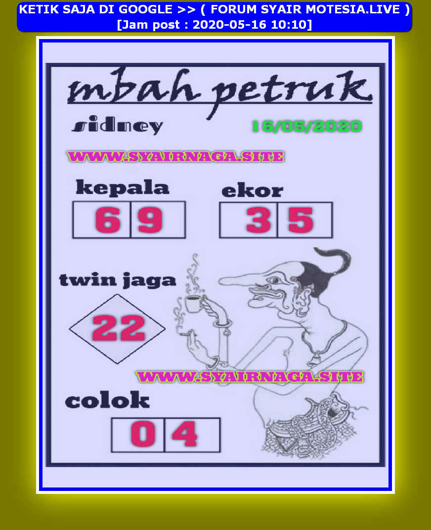 1 New Message Kode Syair Sydney 16 Mei 2020 Forum Syair Togel Hongkong Singapura Sydney