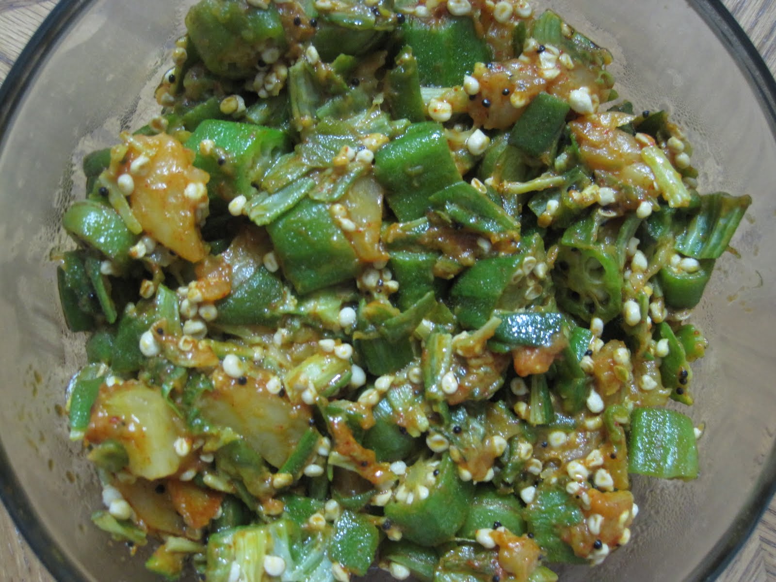 Ruchimayam BendakayaAloe Curry / Okra Aloe Curry