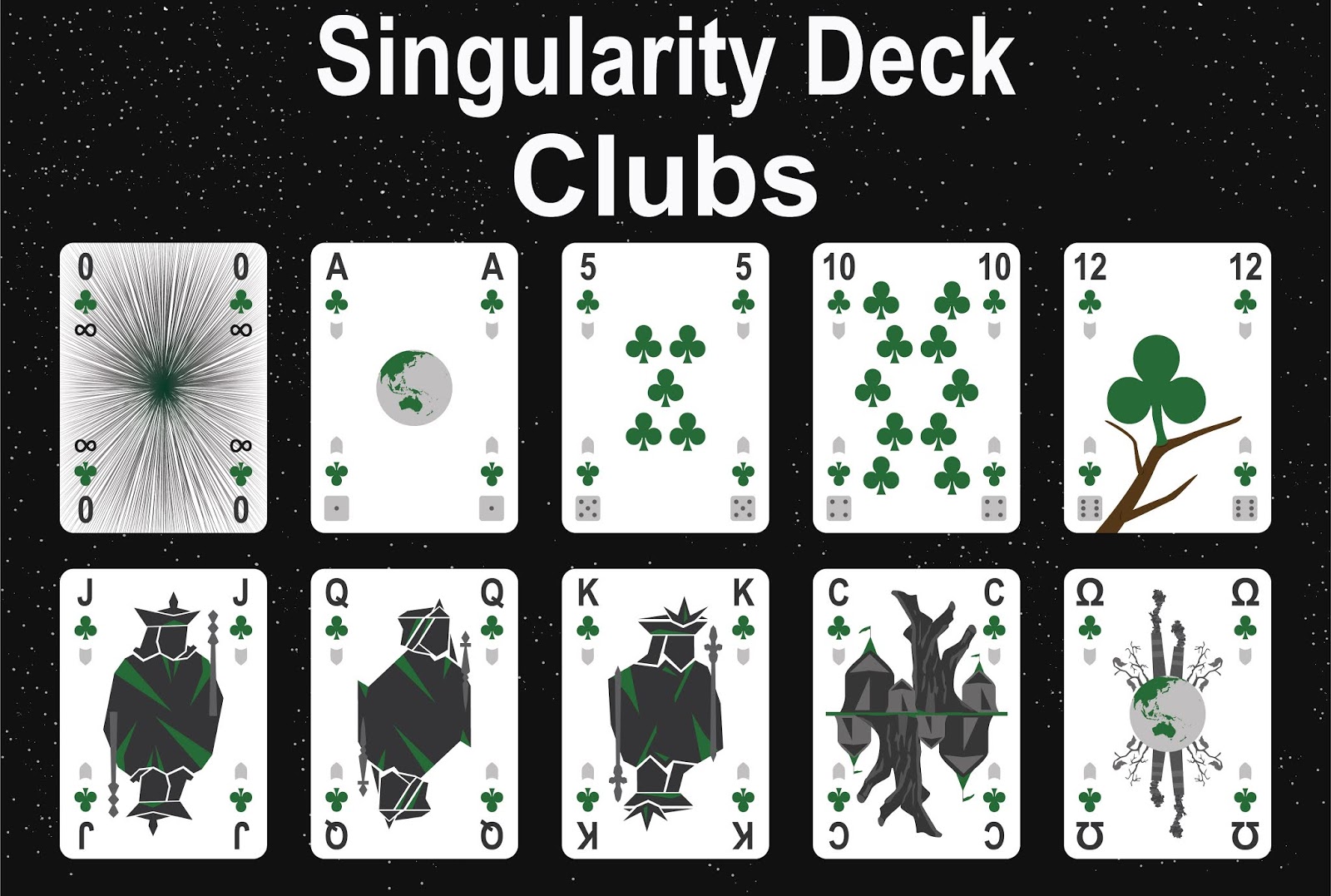The Singularity Deck - Clubs Art
