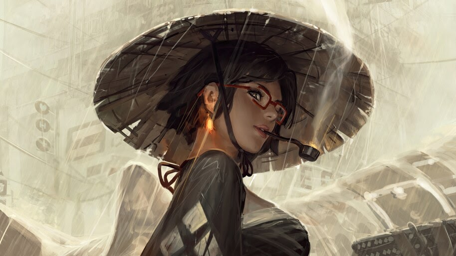 Girl, Smoking, Fantasy, 4K, #6.781