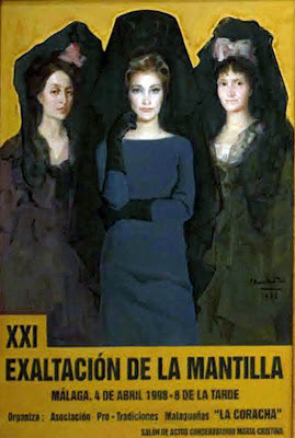 Cartel de la Exaltación de la mantilla Cartel de la Exaltación de la mantilla, Félix Revello de Toro, Revello de Toro, Pintores Malagueños, Retratos de Revello de Toro, Pintor español, Pintores de Málaga, Pintor Revello de Toro
