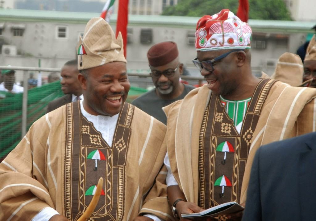 AKPABIO FAYOSE PDP Governors storm Lagos
