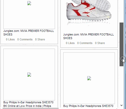 load more content when browser scroll to end of page in jquery