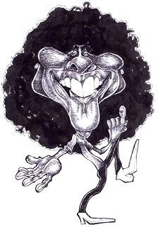 La Mona Jiménez Dibujo de La Mona Jiménez en caricatura