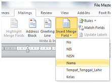 Cara Mudah Membuat Lembar Biodata Siswa Dengan Mail Merge
