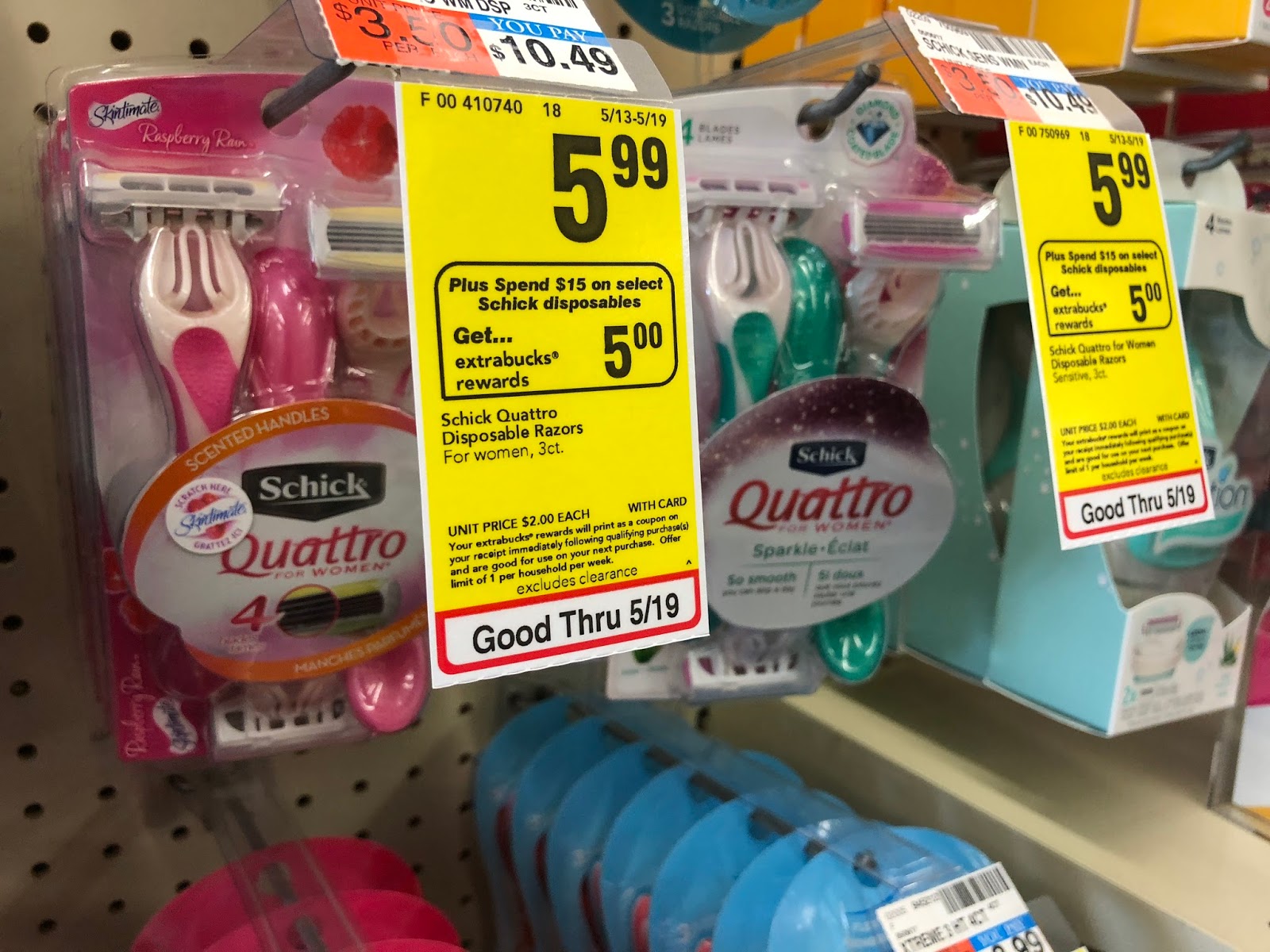 CVS Schick Disposable Razors 33 Cents Per Pack (Normally 10.49!)
