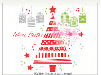 vinilos navidad, fiestas, trineo, regalos, estrellas, vidrieras fin de año
