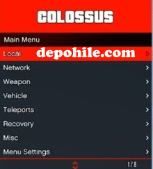 GTA5 Online 1.44 Colossus v1 Menu 10M Para Hile 30.7.2018