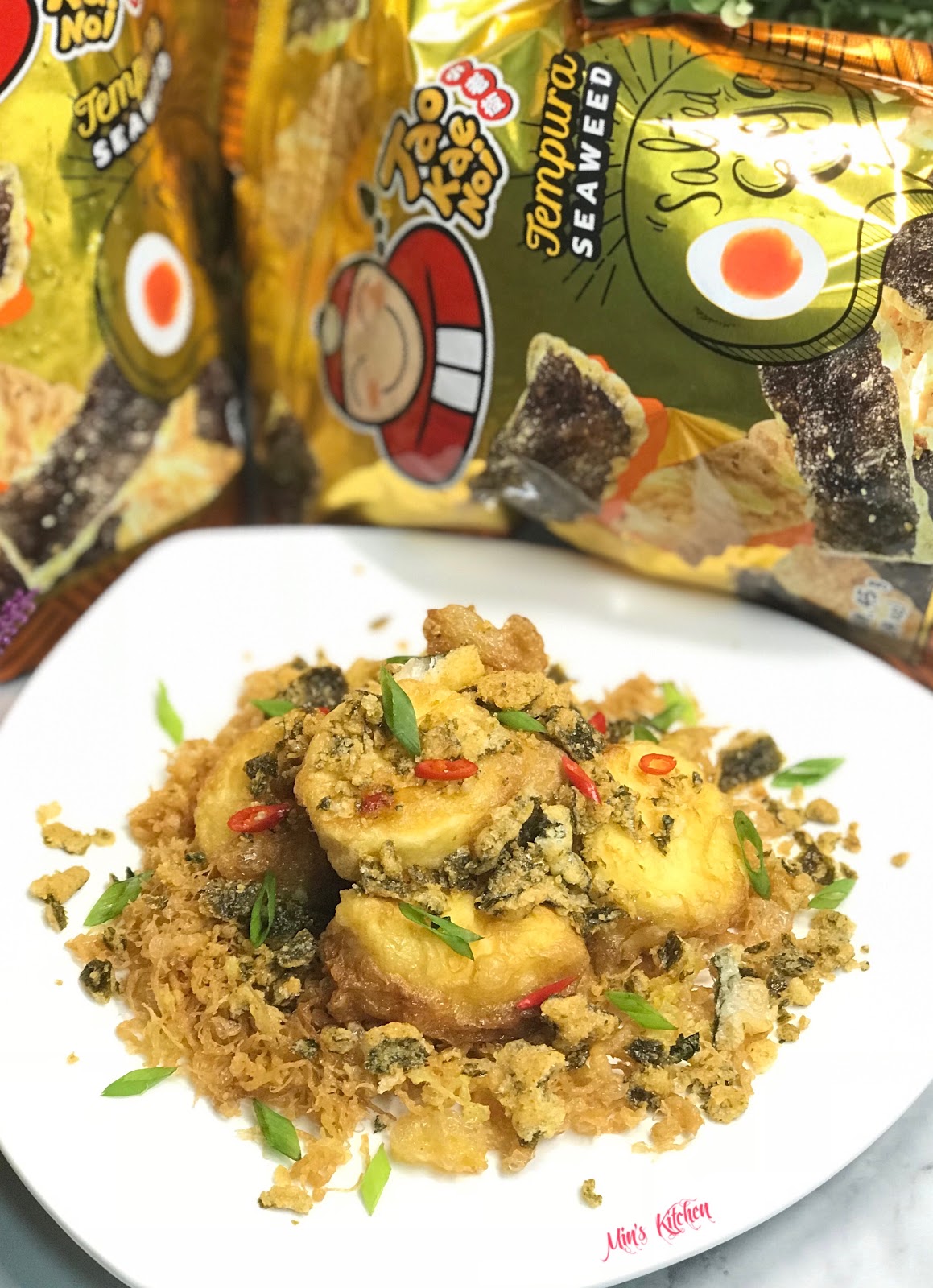 Min's Kitchen Salted Egg Tempura Seaweed Tofu