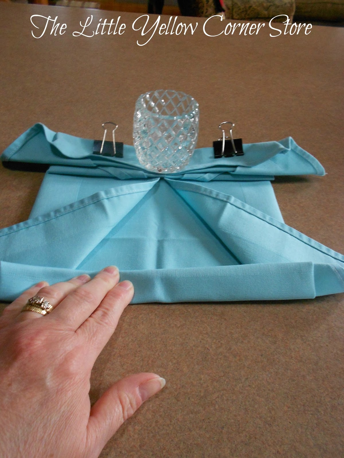 The Little Yellow Corner Store Butterfly Napkin Folding Tutorial