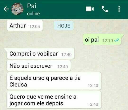 Pai quer aprender a jogar lol com o filho nhaa Pai pedindo pro filho ensinar a jogar lol top lane de volibear, pérolas do whatsapp prints