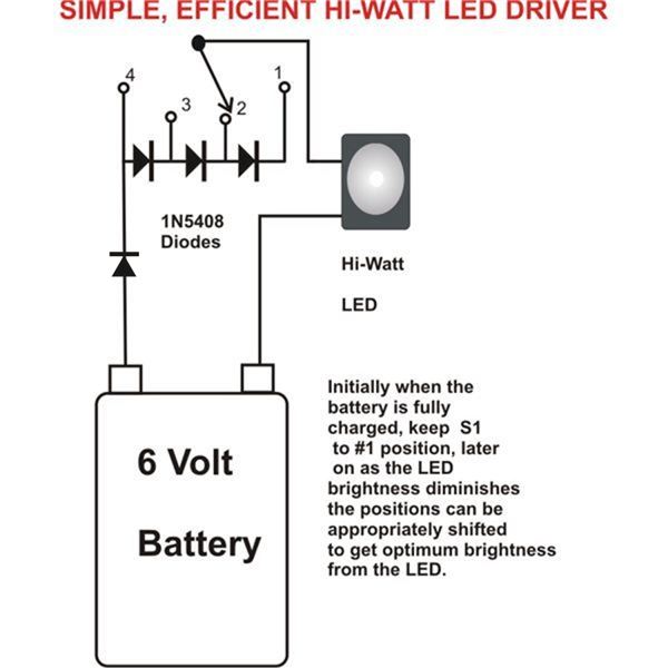 Simplest, Efficient 1 Watt LED Driver Circuit | Circuit Diagram Centre