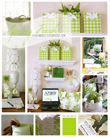 spring, home decor, diy decorating, color, green, repurposing, upcycling, simple decorating, organizing, office, entry, work spaces, inspiring spaces