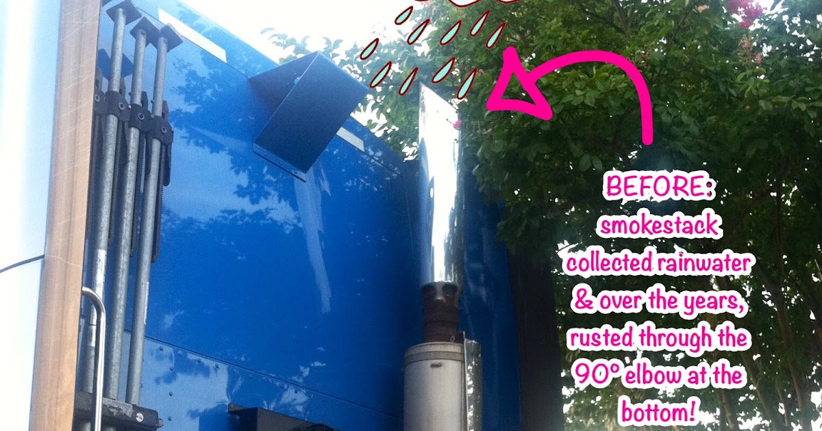 Married And Mobile: Replacing semi truck smokestack with exhaust
