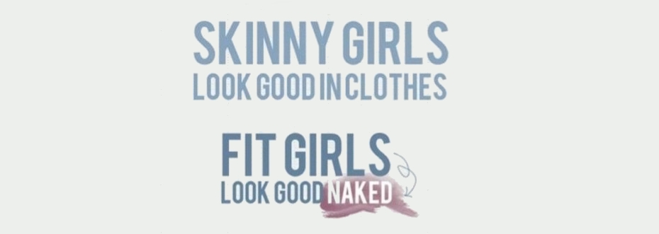 Skinny Girls Look Good In Clothes. Fit Girls Look Good Naked!