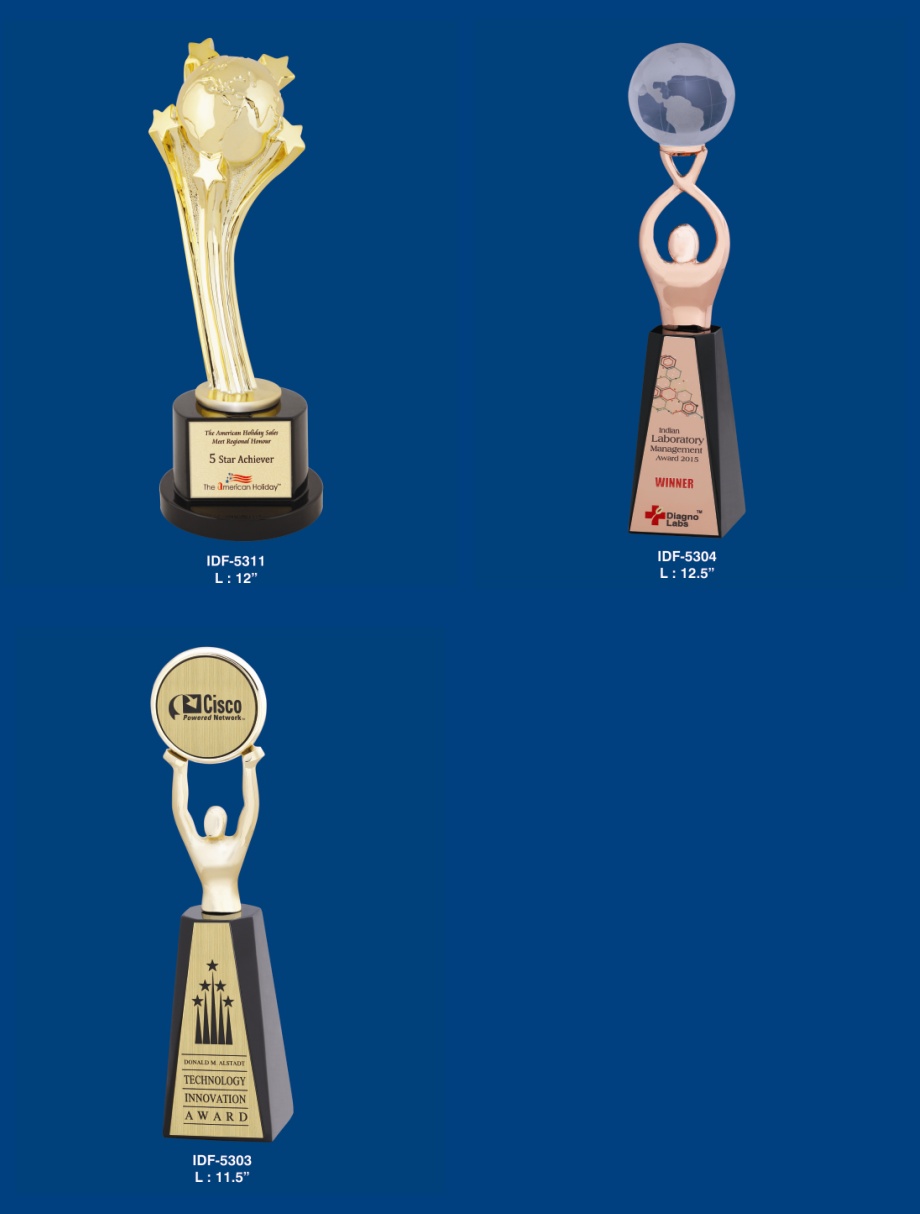 Personalized Corporate Awards With Logo Engraving in India. Trophy