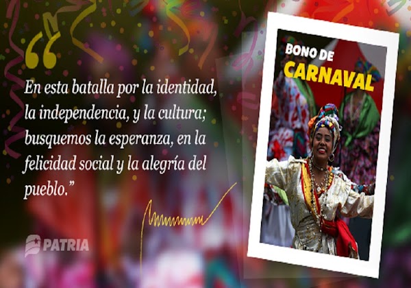 MONEDERO PATRIA: Comenzó entrega directa del Bono de Carnaval 2019 MONEDERO PATRIA: Comenzó entrega directa del Bono de Carnaval 2019