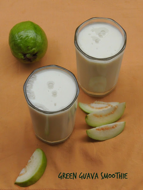 Guava smoothie, Green guava smoothie with icecream