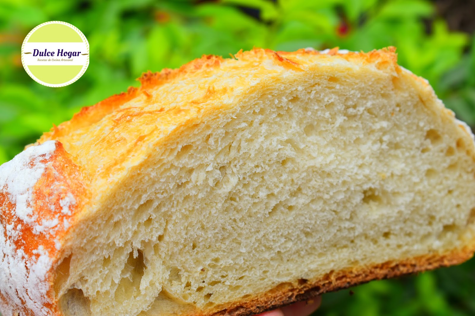 Pan casero con corteza crujiente