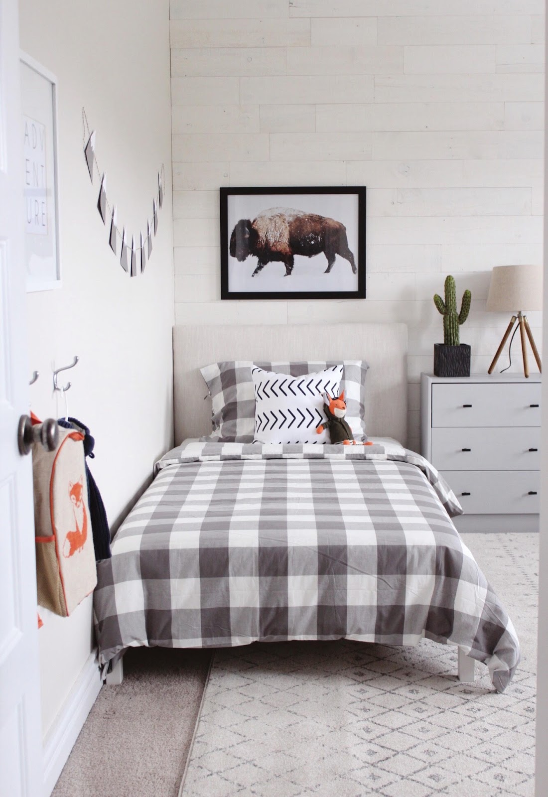 Modern Rustic Boys Bedroom- One Room Challenge THE REVEAL