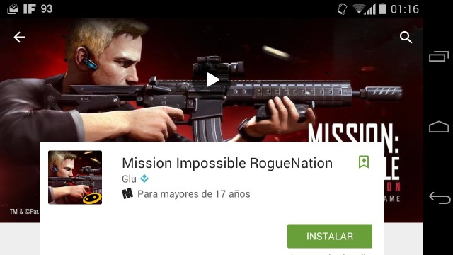 Descarga el juego Mission Impossible Rogue Nation para Android gratis