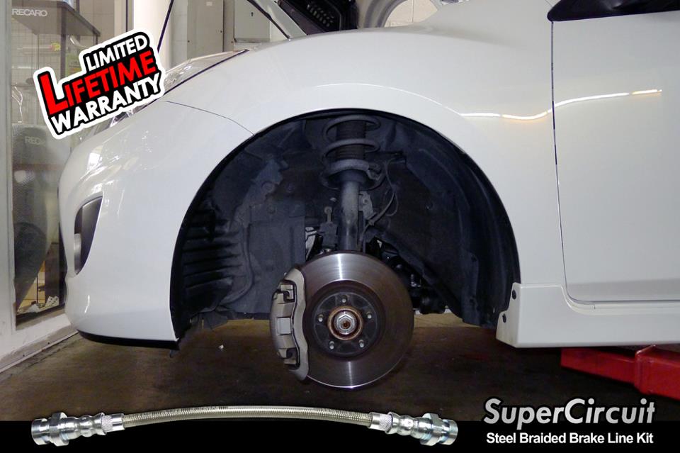 SUPERCIRCUIT Steel Braided Brake Lines: Mazda 3 MPS Steel Braided Brake
