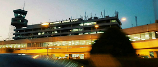 A view of Lagos international airport at night A view of Lagos international airport at night