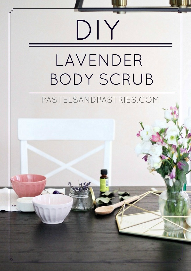 Homemade DIY Lavender Body Scrub- 3 ingredients, all natural coconut oil scrub with Thursday Plantation