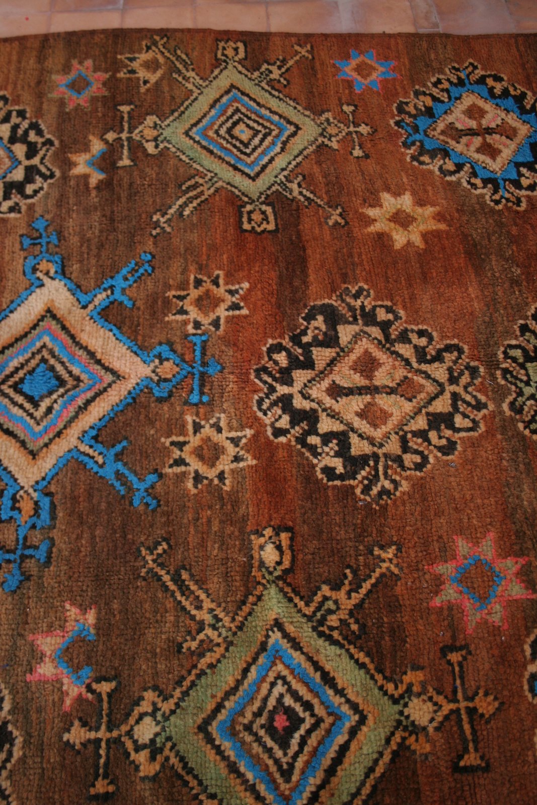 Magnificent Boujet Berber Carpet, Marrakech Morocco