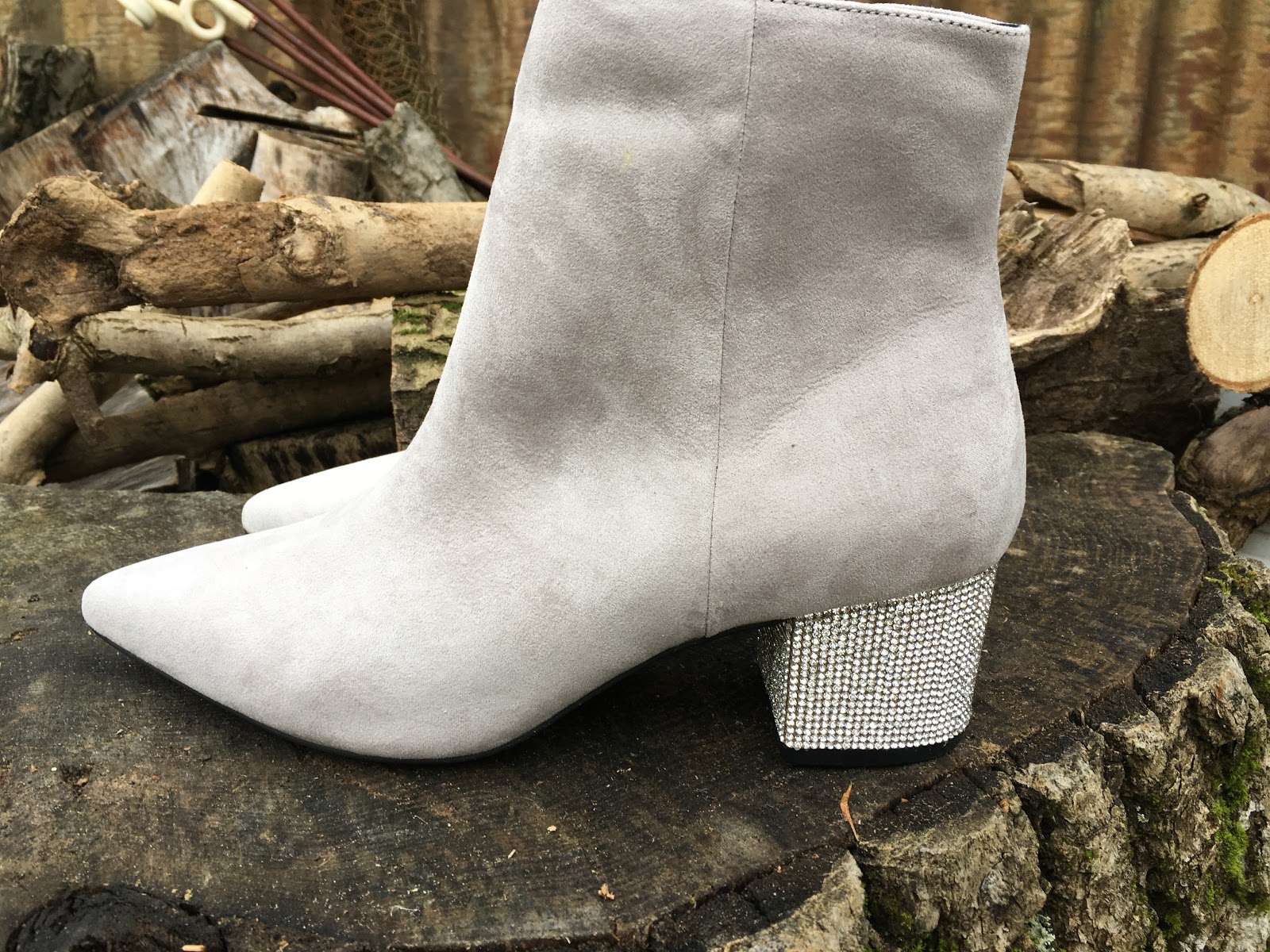 silver sparkly boots