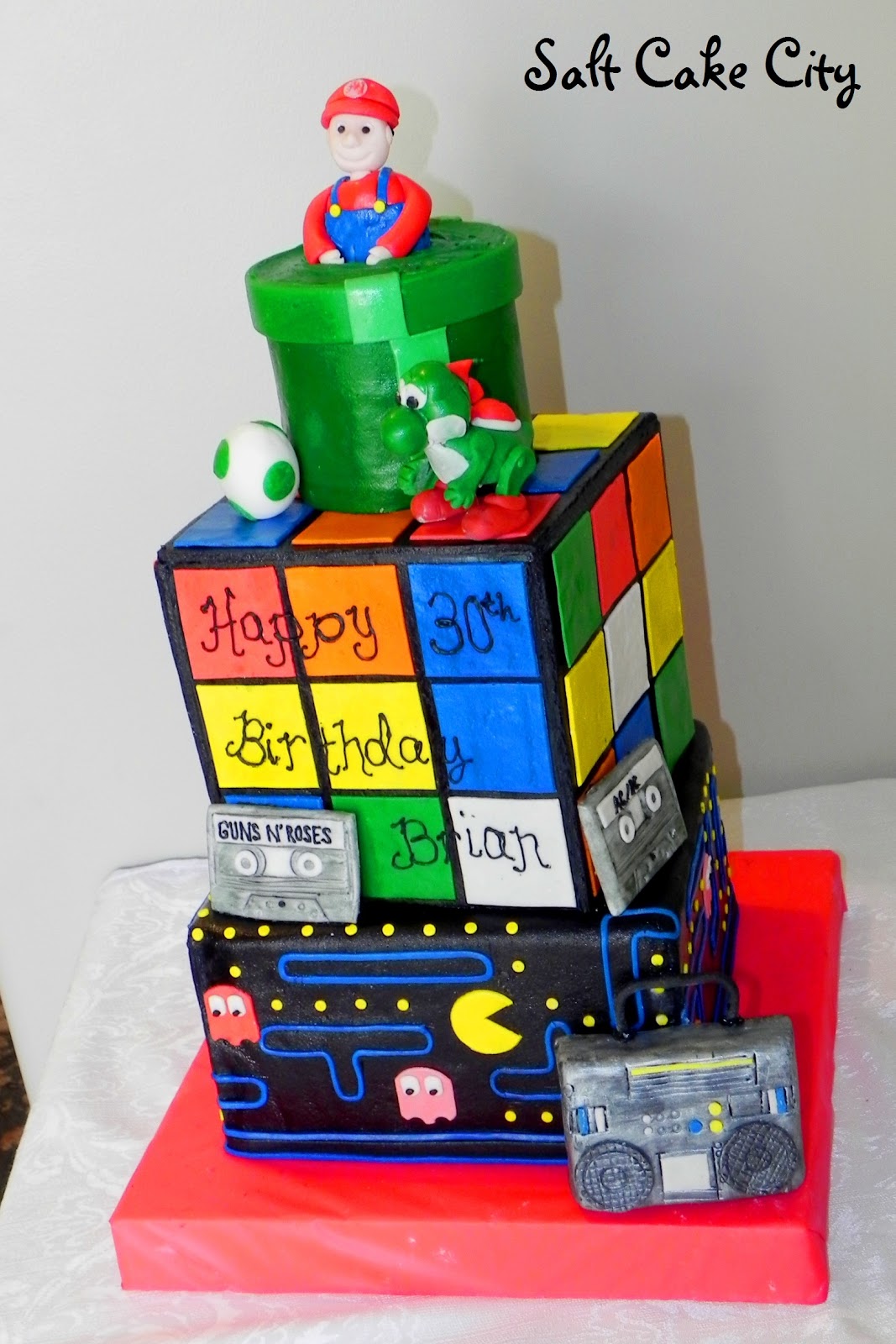 Salt Cake City: 80s Themed Birthday Cake